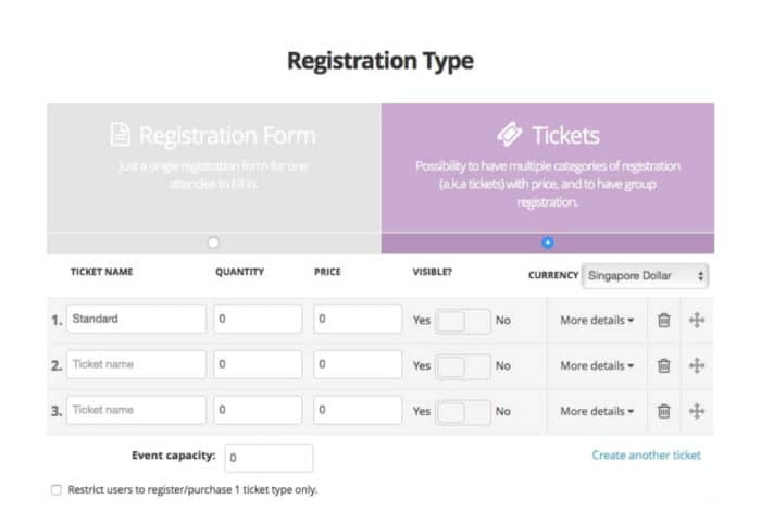 Set up your tickets