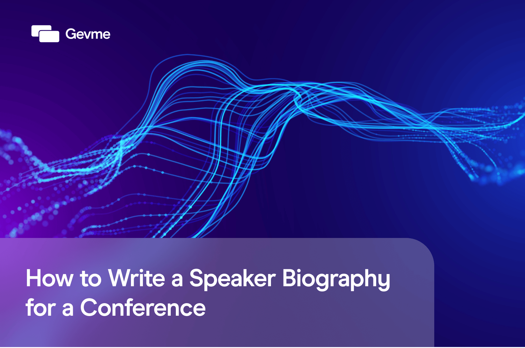 Speaker biography for conference