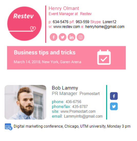 Use email signatures to promote your event
