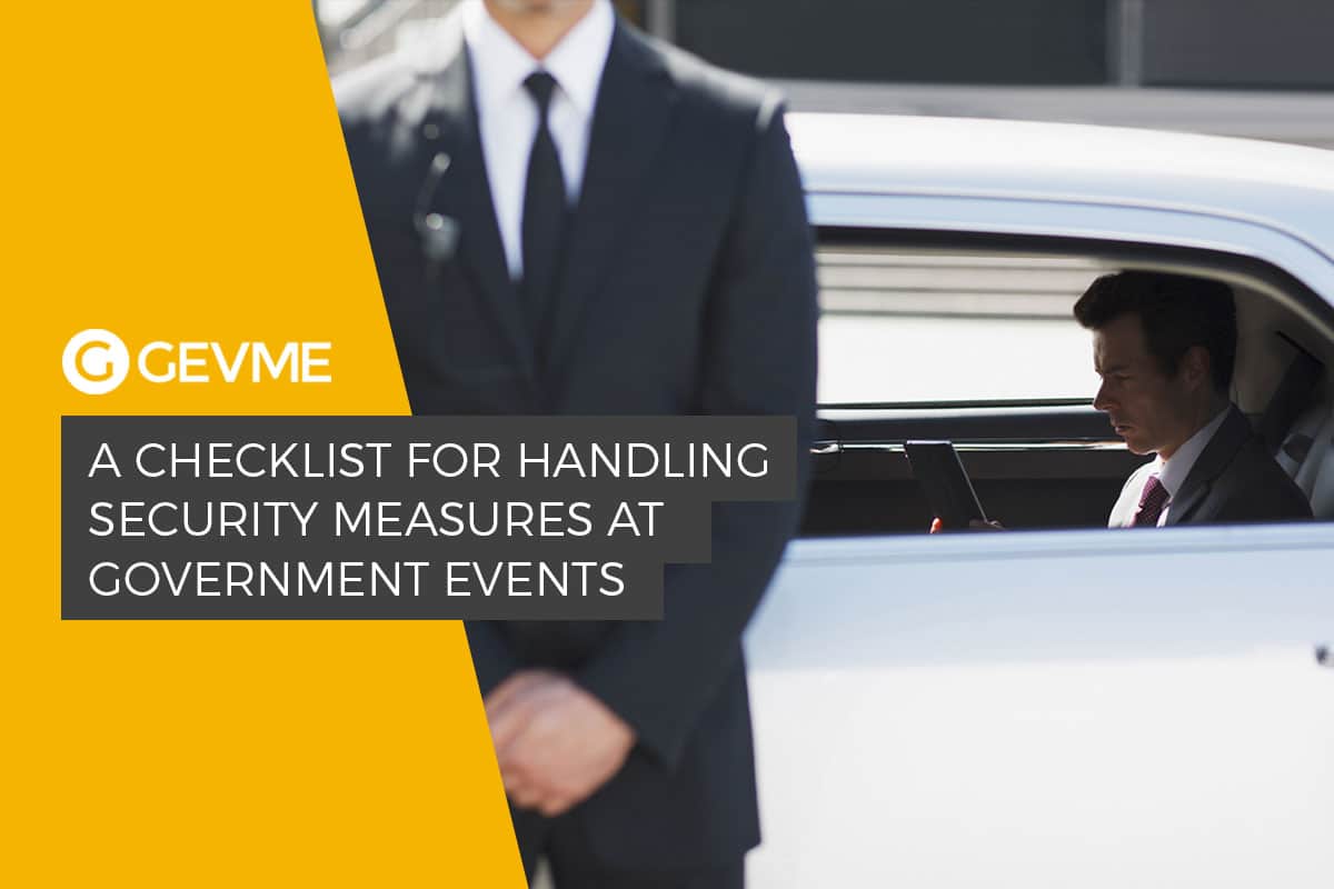 Checklist on how to handling security measures at government events