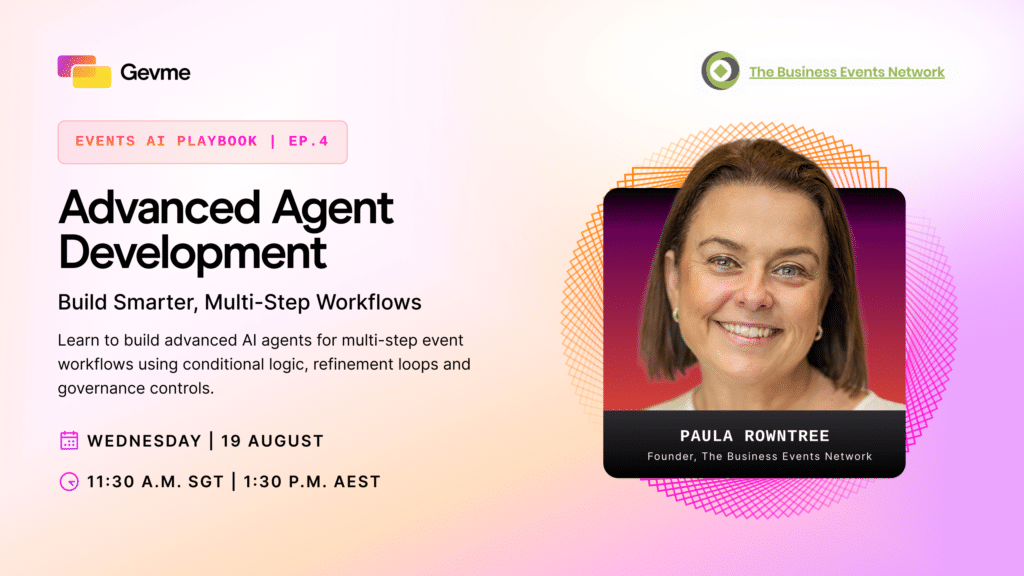 Events AI Playbook, Episode 4 Advanced Agent Development Banner