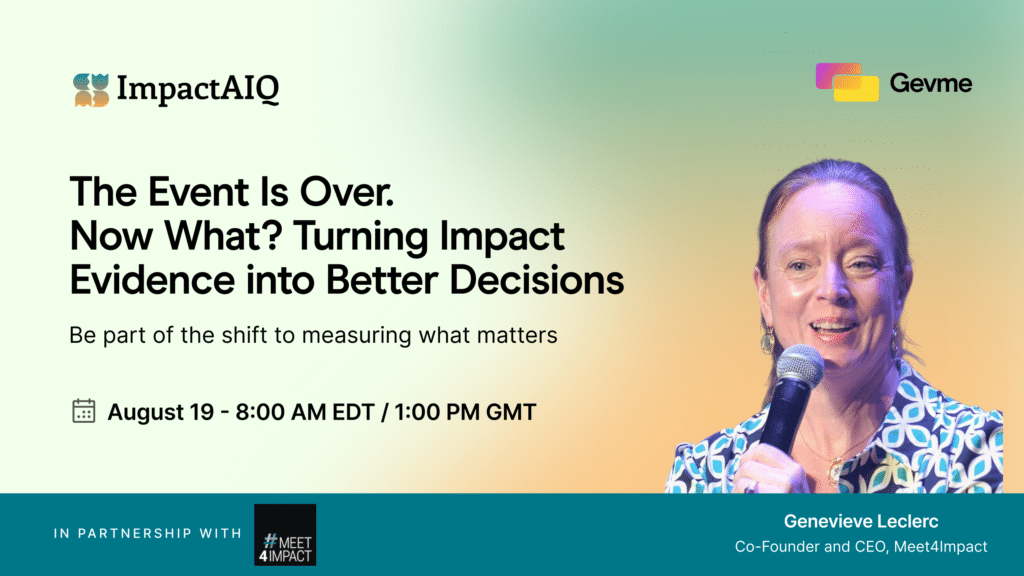 ImpactAIQ Webinar Turning Impact Evidence Into Better Decisions Banner