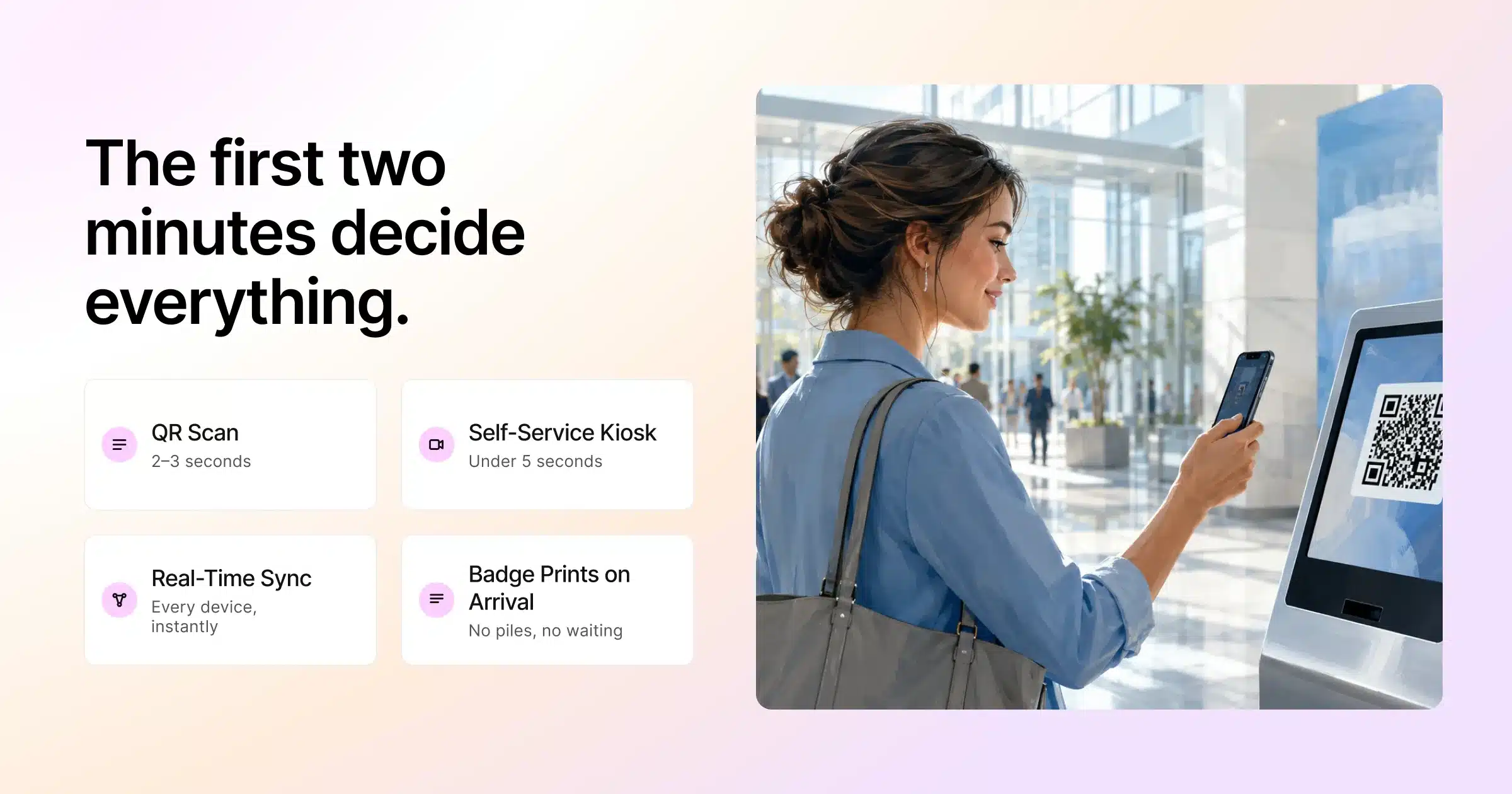 The first two minutes of event check-in decide everything