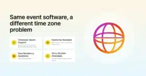 Same event software, a different time zone problem