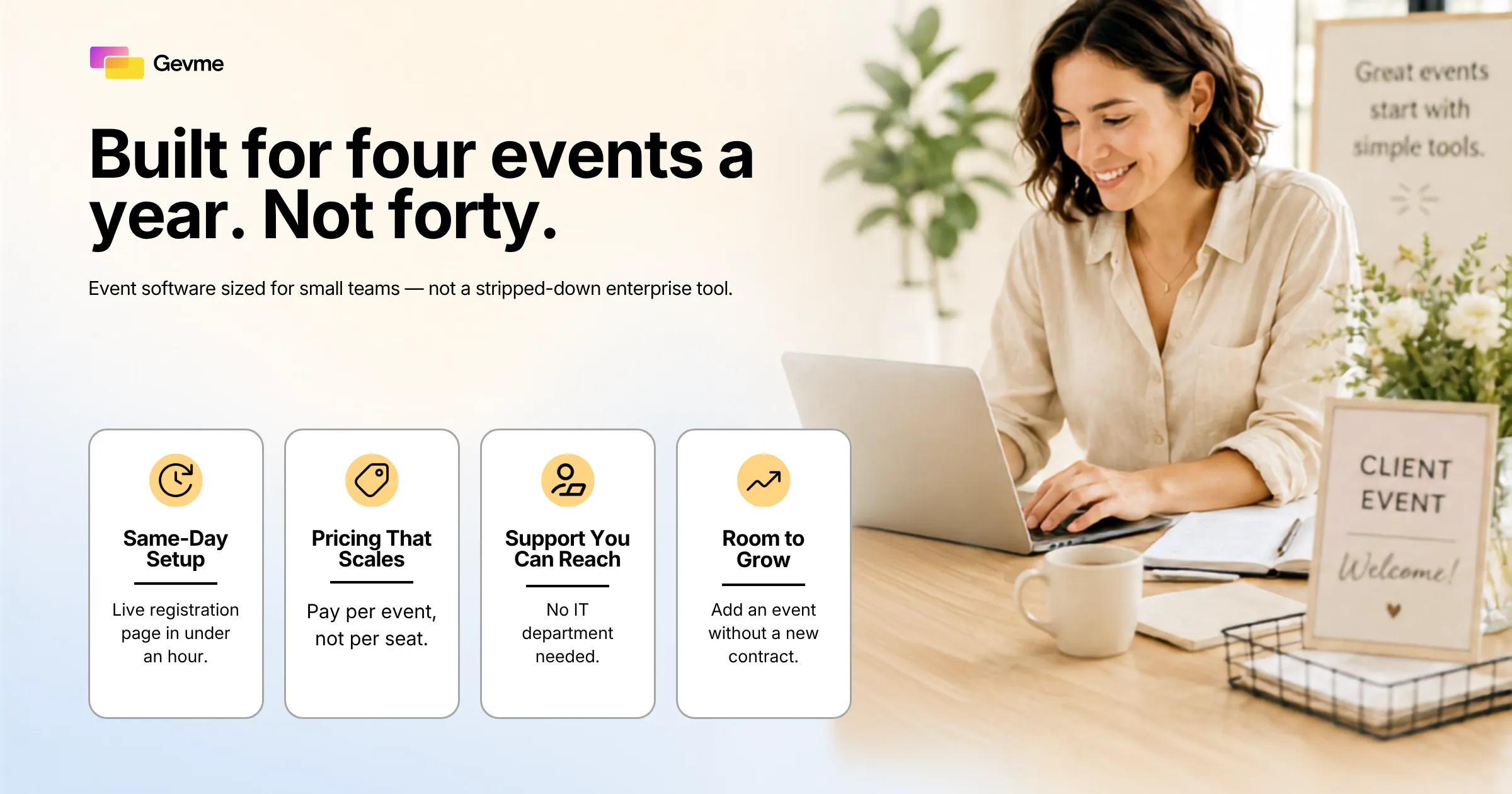Event software built for four events a year, not forty
