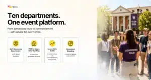 Ten university departments on one event platform