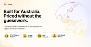 Event software built for Australia and priced without the guesswork
