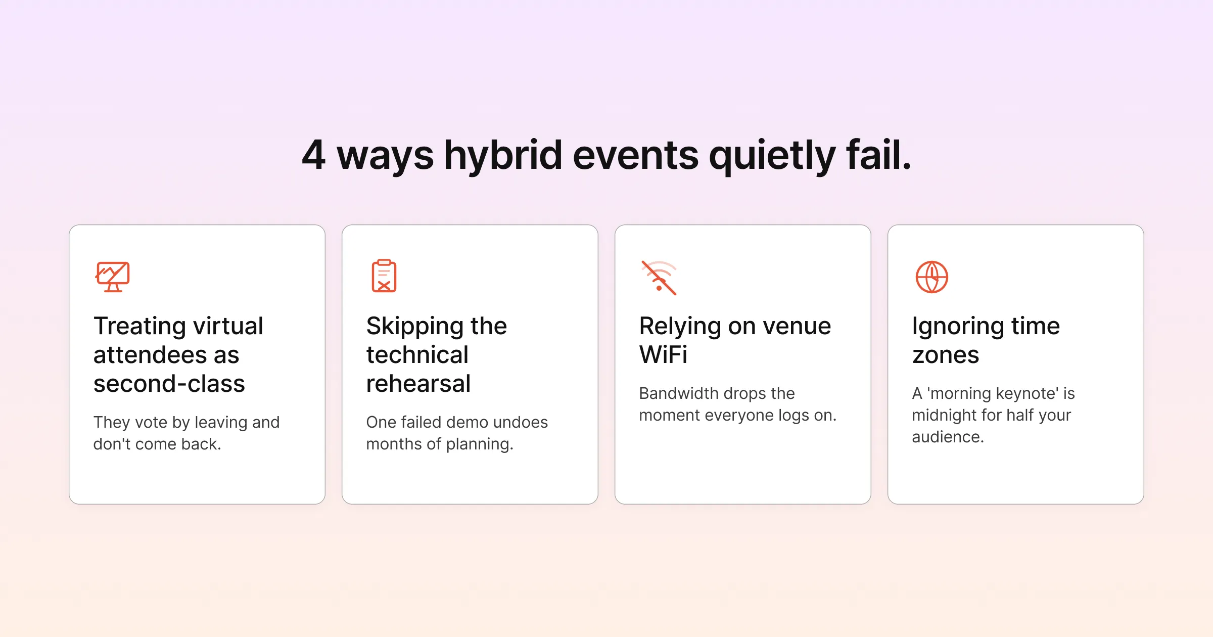 Four ways hybrid events quietly fail