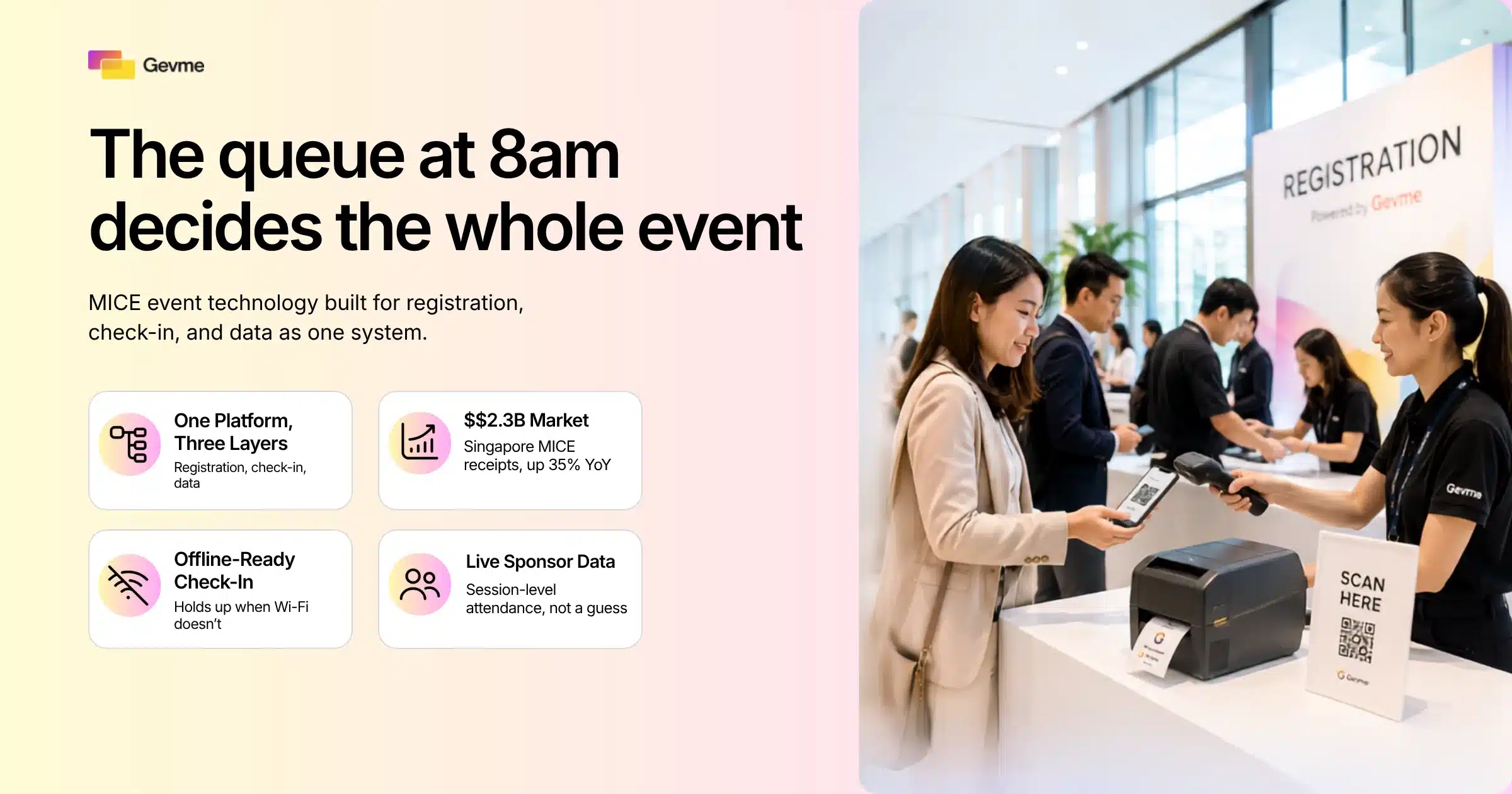 The queue at 8am decides the whole event