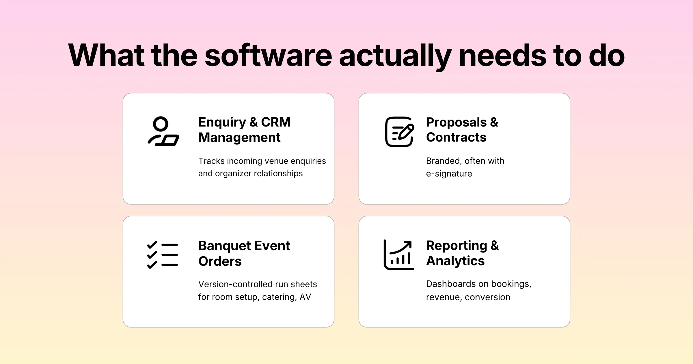 What venue management software actually needs to do