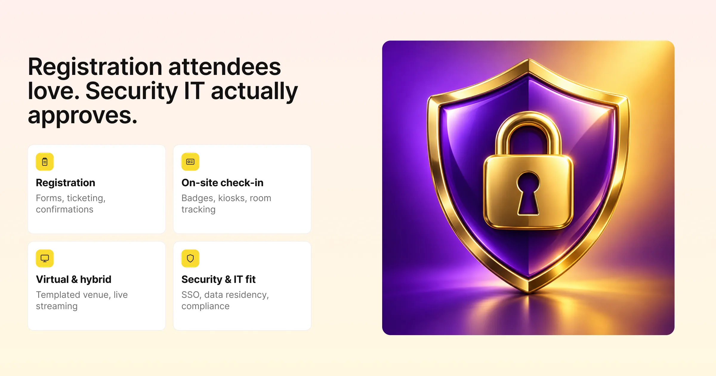 Registration attendees love, security IT approves: corporate event management software for enterprise and internal events teams