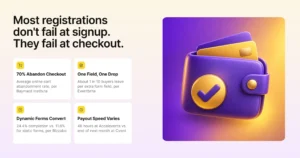 Most registrations don't fail at signup, they fail at checkout: event registration and payment software compared
