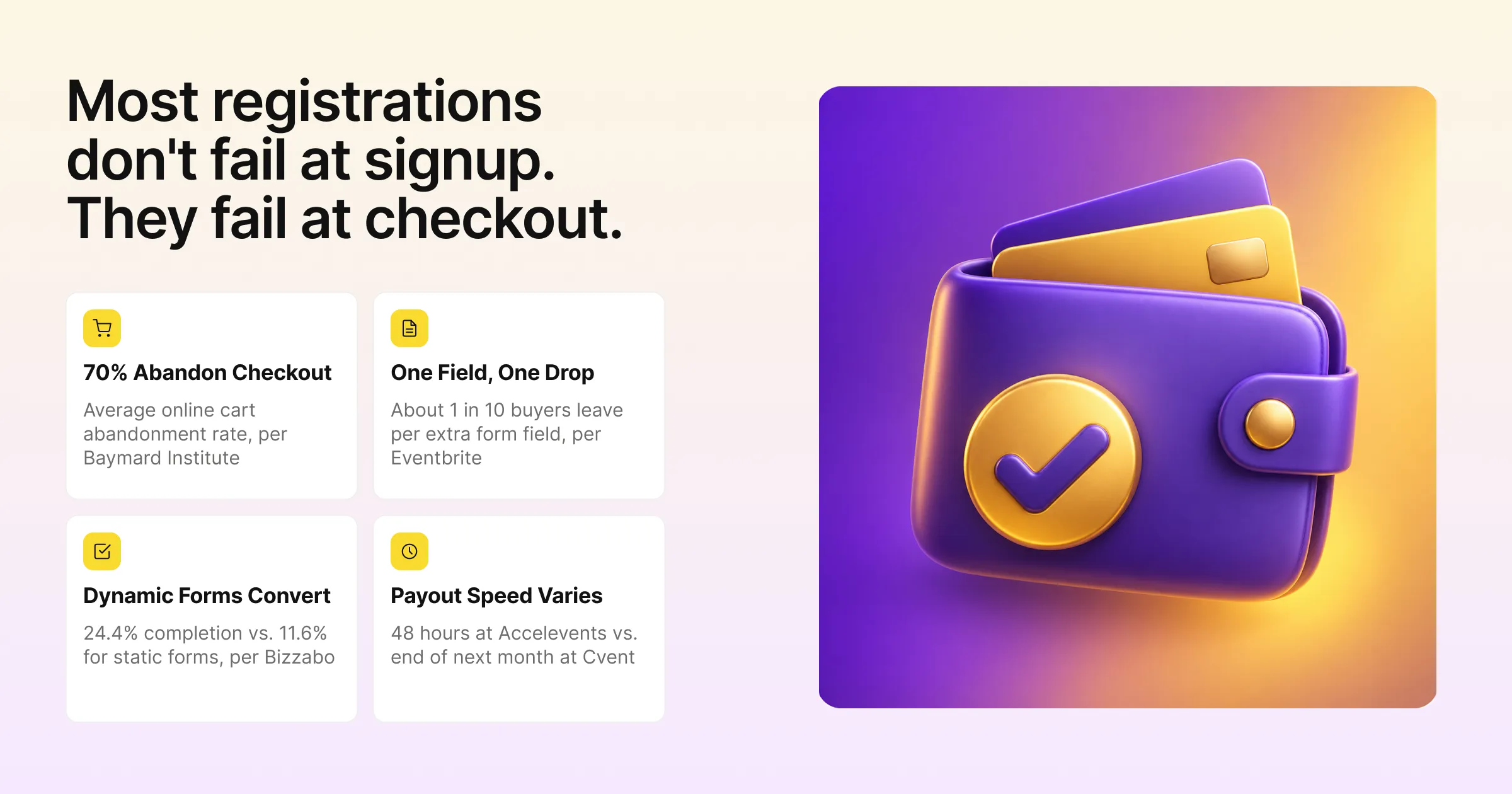 Most registrations don't fail at signup, they fail at checkout: event registration and payment software compared