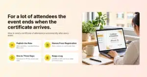 How to send a certificate of attendance automatically after every event