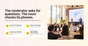 How to plan event polls and Q and A that attendees actually take part in