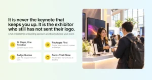 A full checklist for onboarding sponsors and exhibitor booths before your event