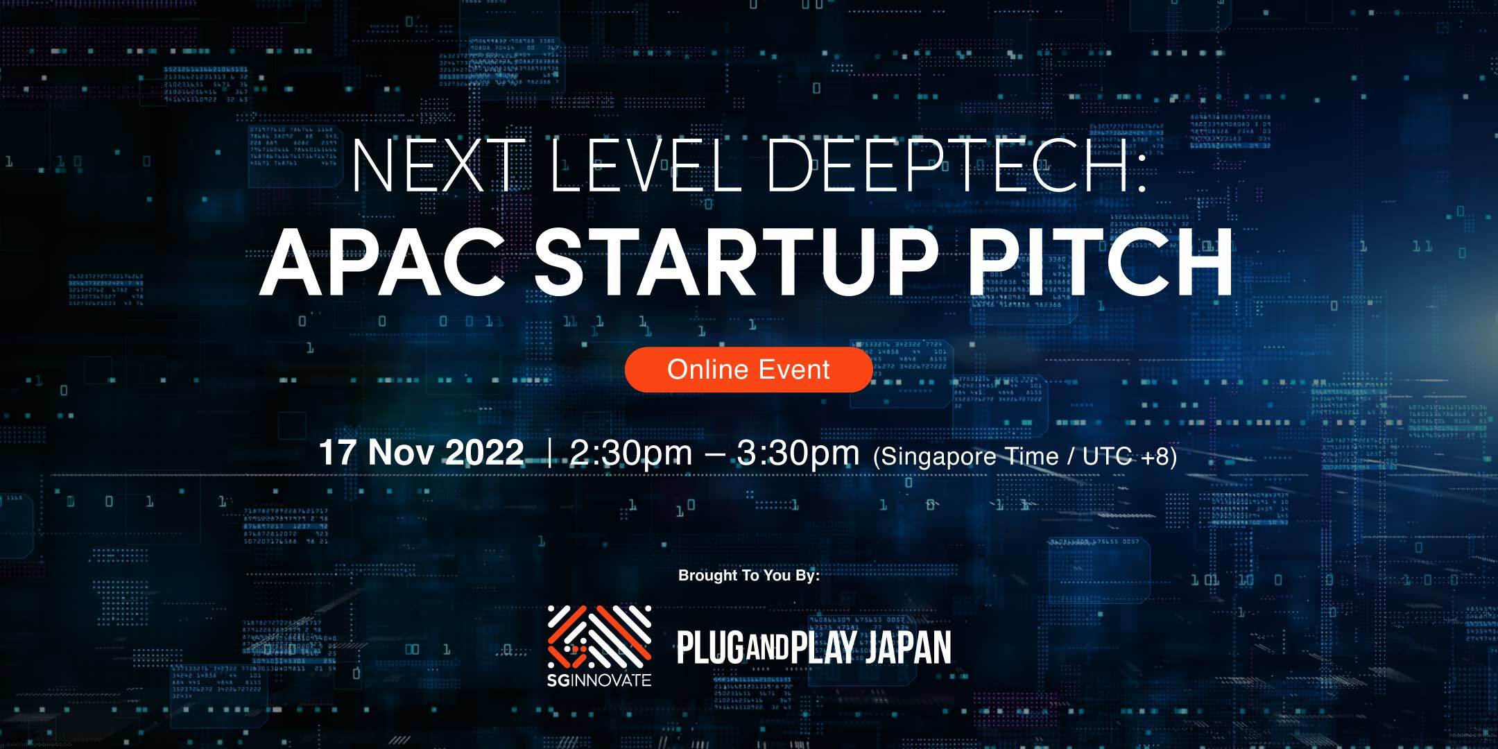 Next Level Deep Tech: APAC Startup Pitch