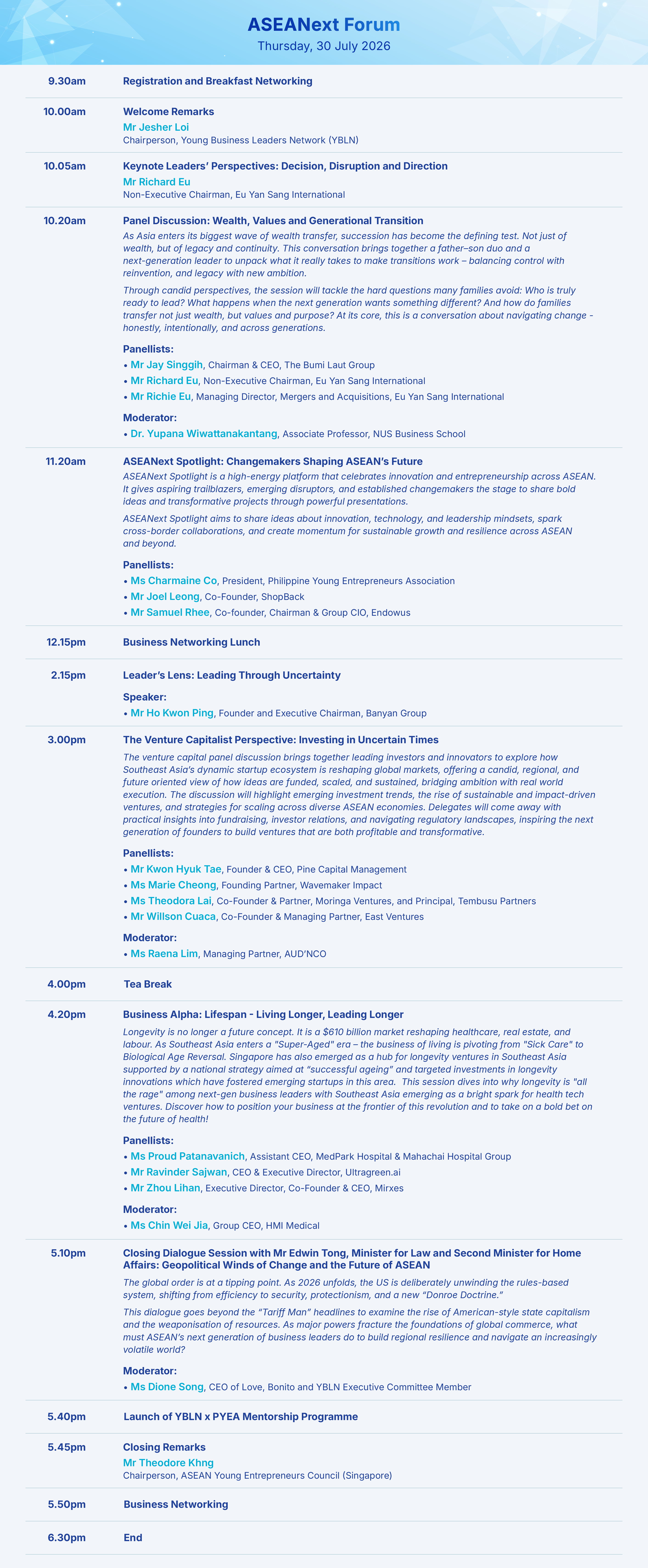 ASEAN 2026 Programme