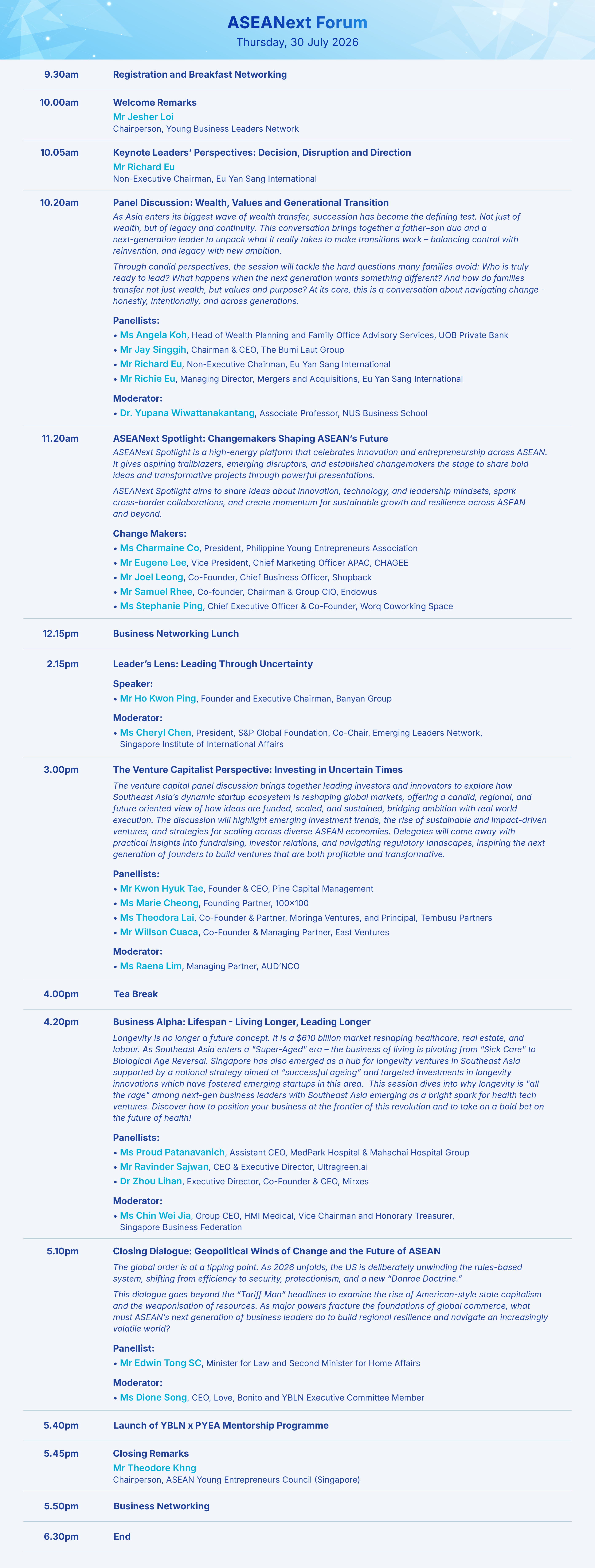 ASEAN 2026 Programme