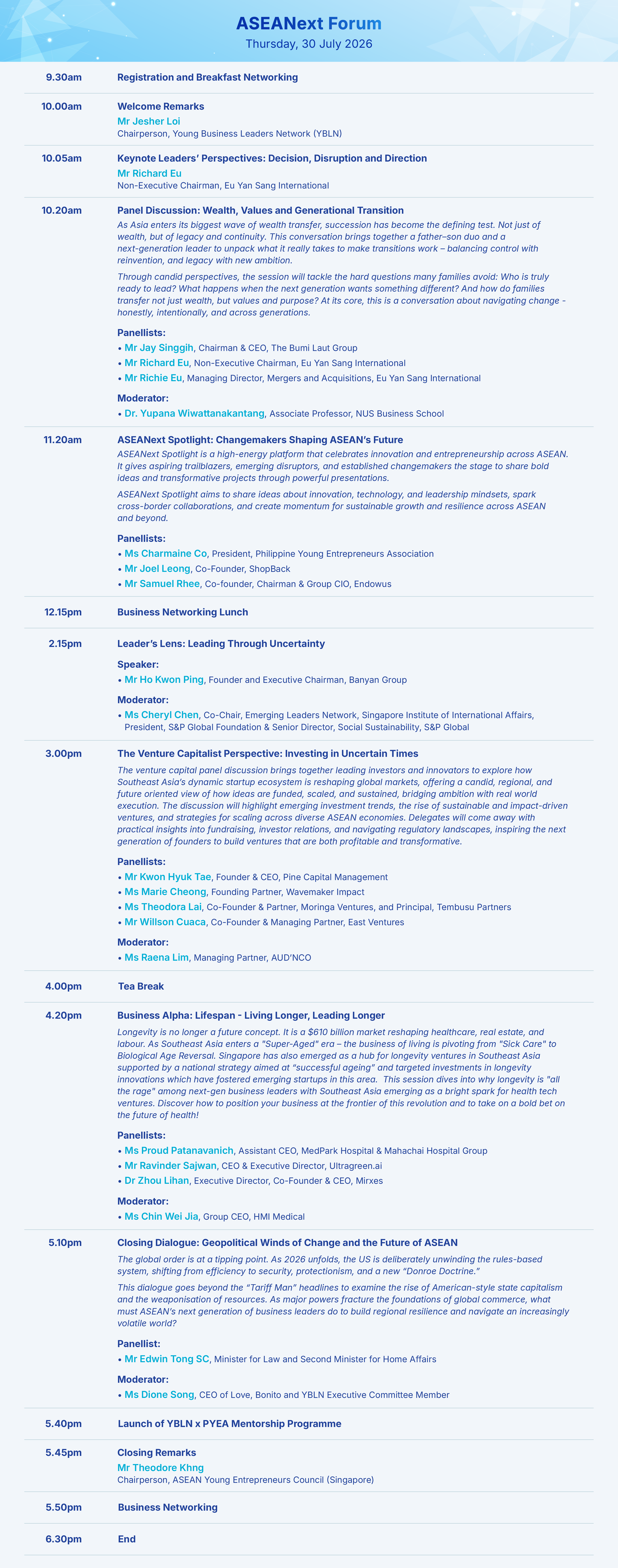 ASEAN 2026 Programme