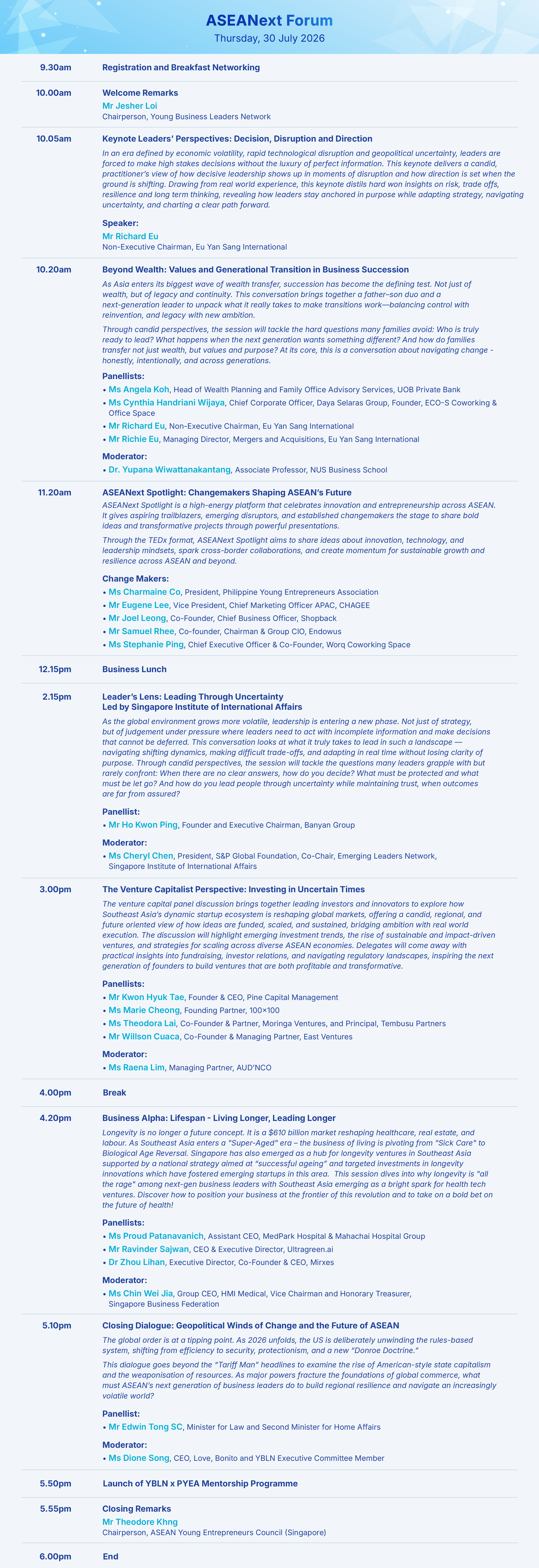 ASEAN 2026 Programme