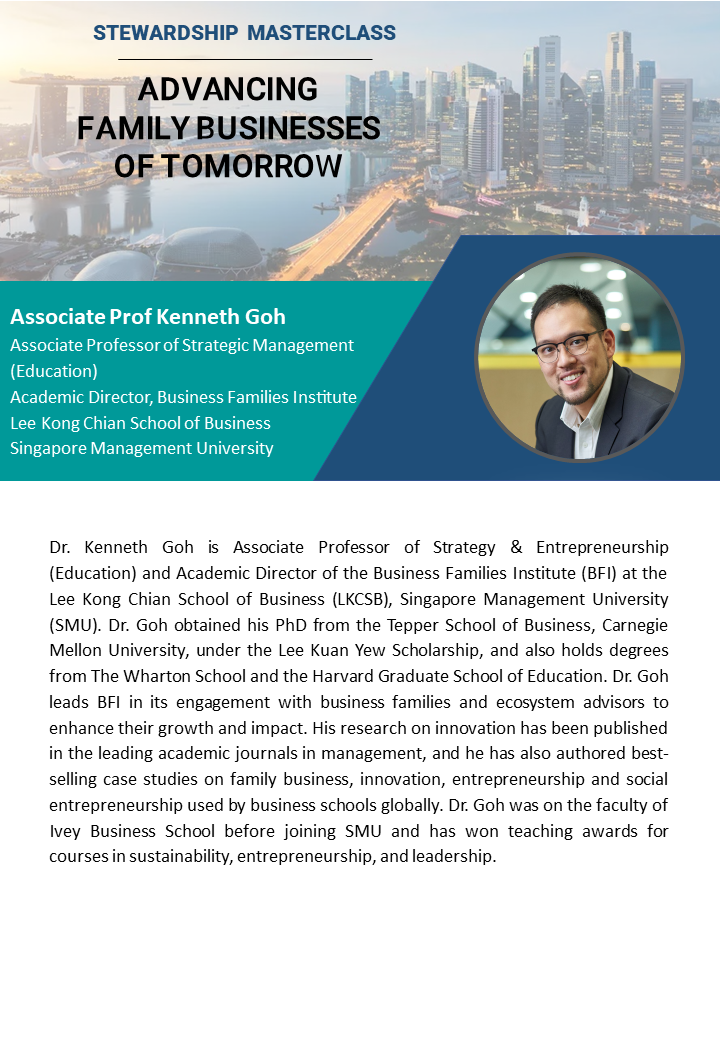 Stewardship Masterclass – Advancing Family Businesses of Tomorrow GEVME